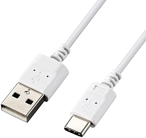 エレコム USB Type-Cケーブル スマホ用 (A-C) 極細 1.5m (iPhone15 対応検証済) ホワイト MPA-ACX15WH