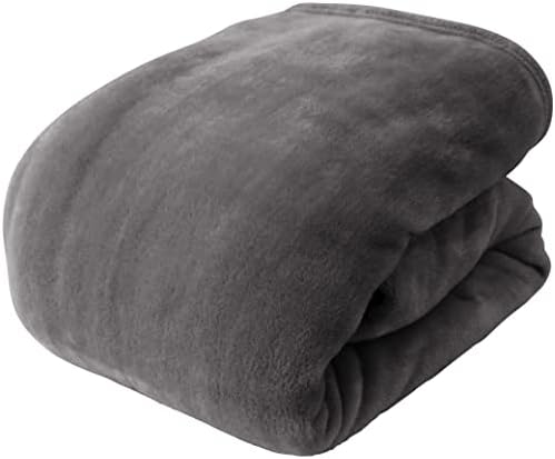 mofua 毛布 ダブル 冬用 ブランケット モフア マイクロファイバー チャコールグレー あったか もふもふ 洗える 乾きやすい50000368