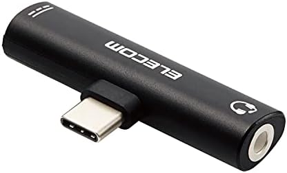 エレコム 変換アダプタ Type-C - 3.5mm DAC搭載 給電機能付 USB Power Delivery60W対応 (iPhone15 対応検証済) ブラック MPA-C35PDBK