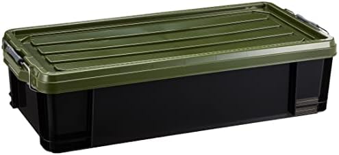 JEJアステージ(JEJ Astage) 収納ボックス (Xシリーズ NTボックス #30) ブラックグリーン 幅34×奥行71.5×高さ18cm 日本製 積み重ね