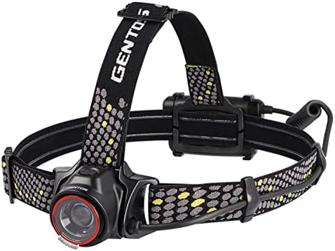GENTOS(ジェントス) LED ヘッドライト 300~500ルーメン 長距離照射 約162~230m ロングレンダー USB充電式・電池式 LR-Hシリーズ
