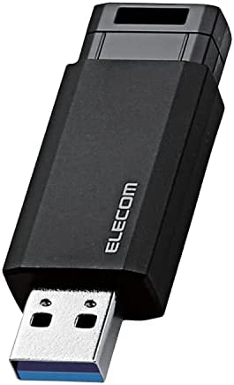エレコム USBメモリ 128GB USB3.2(Gen1)/USB3.1(Gen1)/USB3.0/USB2.0 ノック式 ブラック MF-PKU3128GBK/E