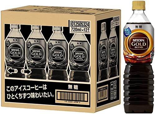 ネスカフェ ゴールドブレンド ボトルコーヒー 無糖 720ml×12本(アイスコーヒー)(コーヒー ペットボトル)