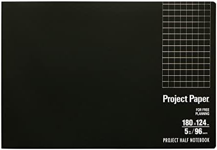 オキナ ノート プロジェクトハーフノート 15インチ 5mm方眼 PH155S 黒