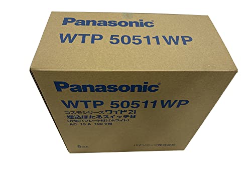 パナソニック 埋込ほたるスイッチB(片切) ホワイト パック商品 5個セット WTP50511WP