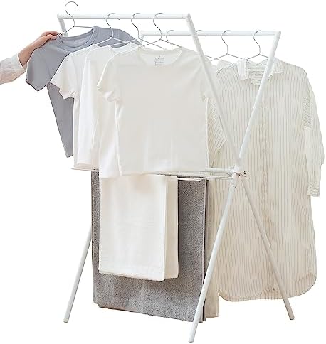 アイリスオーヤマ 布団も干せる簡単組立コンパクトデザイン洗濯物干し STMX-770 ホワイト