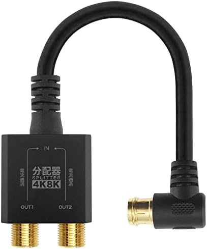 ホーリック アンテナ分配器 (4K8K放送(3224MHz)/BS/CS/地デジ/CATV 対応) HSマーク登録 ケーブル一体型 10cm ブラック AP-660BK