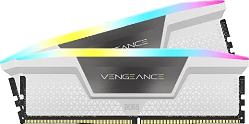 CORSAIR DDR5-5200MHz デスクトップPC用メモリ VENGEANCE RGB DDR5シリーズ (PC5-41600) 32GB (16GB×2枚) -ホワイト- CMH32GX5M2B5200C40W