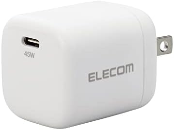 エレコム 急速充電器 Type-C USB PD対応 45W USB-C×1 小型 軽量 折りたたみ式プラグ (PD3.0対応/PPS規格対応/Gan採用) (iPhone15/iPad/Macbook Air/Surface/その他 PD45Wの規格内で