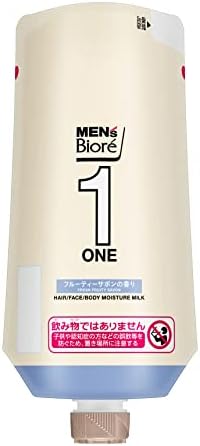 メンズビオレ ONE 全身保湿ミルク フルーティサボン つけかえ用 300ml《 髪・顔・体 に使える 全身用乳液 》