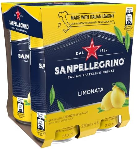 SANPELLEGRINO(サンペレグリノ) イタリアン スパークリングドリンク リモナータ (レモン) 330ml ×4本 (果汁16% イタリア産レモン果汁 微炭酸)