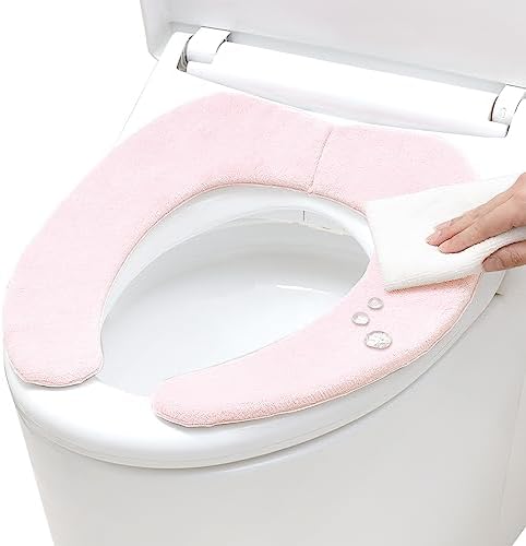 レック サッと拭ける はっ水加工 吸着べんざシート ピンク (低反発クッション) 洗濯OK/どの便座でも対応可