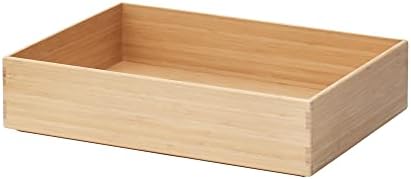 MUJI 無印良品 重なる竹材長方形ボックス 収納用品 小 幅37×奥行26×高さ8.5cm 12047315
