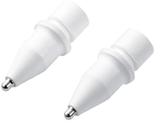 エレコム Apple Pencil 専用 交換ペン先 (第1世代 第2世代 対応) 2個セット 金属製 極細 太さ1mm 視差改善モデル 接地点とのズレを軽減 環境配慮パッケージ ホワイト PWTIPAP02