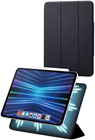 エレコム iPad Pro 11 第4/3/2世代 (2022/2021/2020年) マグネットケース カバー 磁気吸着 ソフトレザー素材 オートスリープ/ウェイク対応 ブラック TBWA22PMWVPF2BK
