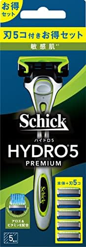 Schick(シック) ハイドロ5プレミアム 敏感肌 コンボパック(ホルダー(刃付き)+替刃4コ) 髭剃り カミソリ