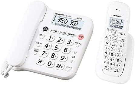 シャープ(SHARP) (純正品)シャープ シンプル コードレス 電話機 見やすい液晶 迷惑電話防止機能付 パーソナルタイプ 子機1台 ホワイト系 JD-G33CL