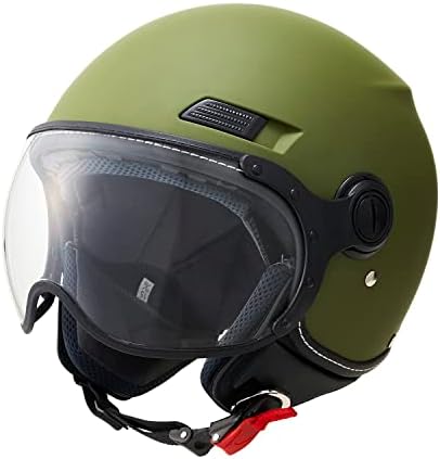 マルシン(MARUSHIN) バイクヘルメット ジェット SAFIT MS-340 マットカーキ Lサイズ (59-60cm) 4341609