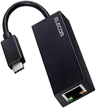 エレコム 有線LANアダプター USB-C 1Gbps ギガビットイーサネット USB3.2(Gen1) Windows Mac 対応 ブラック EDC-GUC3V2-B