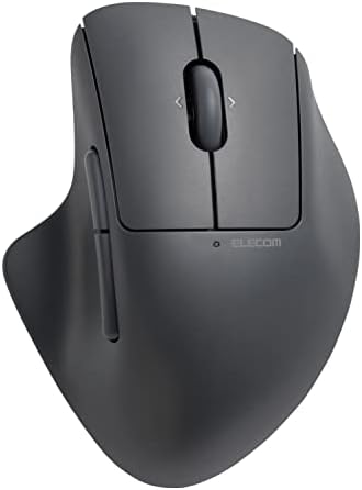 エレコム マウス ワイヤレスマウス SHELLPHA Bluetooth 静音 抗菌 5ボタン+チルトホイール ブラック M-SH30BBSKBK