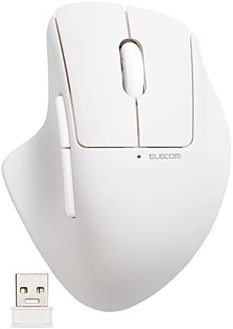 エレコム マウス ワイヤレスマウス SHELLPHA 無線2.4GHz 静音 抗菌 5ボタン+チルトホイール ホワイト M-SH30DBSKWH