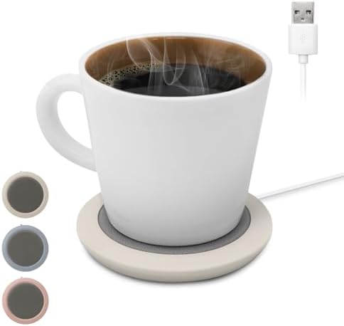 dretec(ドリテック) カップウォーマー ペットボトルOK マグカップOK 保温 4時間自動OFF USB コンパクト 小型 薄型 軽量 オフィス テレワーク ベッドサイド コーヒー お茶 おしゃれ 可愛い ベージュ
