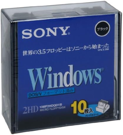 SONY 2HD フロッピーディスク DOS/V用 Windowsフォーマット 3.5インチ ブラック 10枚入り 10MF2HDQDVB