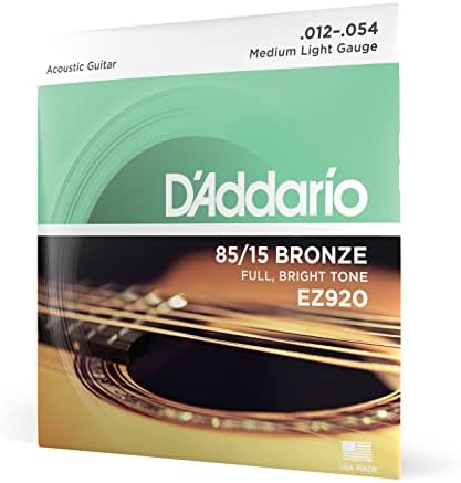 D'Addario ダダリオ アコースティックギター弦 85/15アメリカンブロンズ Medium Light .012-.054 EZ920