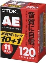 TDK オーディオカセットテープ AE 120分11巻パック (AE-120X11G)