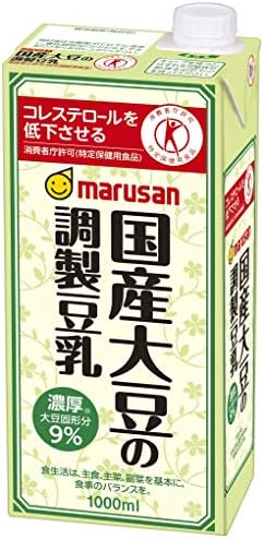 (トクホ)マルサン 国産大豆の調製豆乳 1L×6本