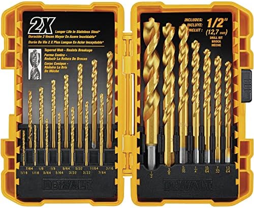 DEWALT DW1361 Titanium Pilot Point Drill Bit Set 21-Piece by DEWALT (並行輸入品)