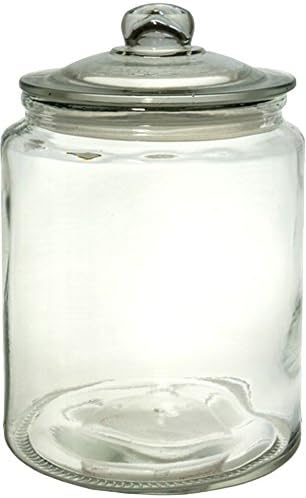 リビング ガラス瓶 キャニスター ガラス ストレートジャー Lサイズ 目安容量約 7.0L 径20×高さ29.5cm クリア アーモンド