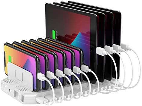 Unitek 2021秋 USB充電ステーション 10ポート 卓上充電スタンド 最大12A 60W PSE認証済 10台同時充電 1.5A/2.4A スマートIC搭載 複数台対応 Android/iPhone/iPad/kindle/タブレット/PSP 仕