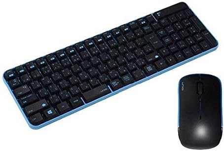 (株)ユニーク ワイヤレスマウス&キーボードコンボ サイレントモデル Black&Blue MK48367GBS