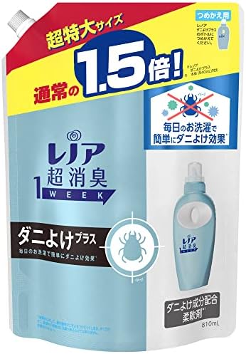 (大容量) レノア 超消臭1WEEK 柔軟剤 ダニよけプラス 詰め替え 810mL