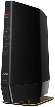 BUFFALO バッファロー 無線LANルーター プレミアムモデル (Wi-Fi 6(11ax)対応/ワイドバンド 5GHz 160MHz対応/マットブラック) WSR-5400AX6-MB
