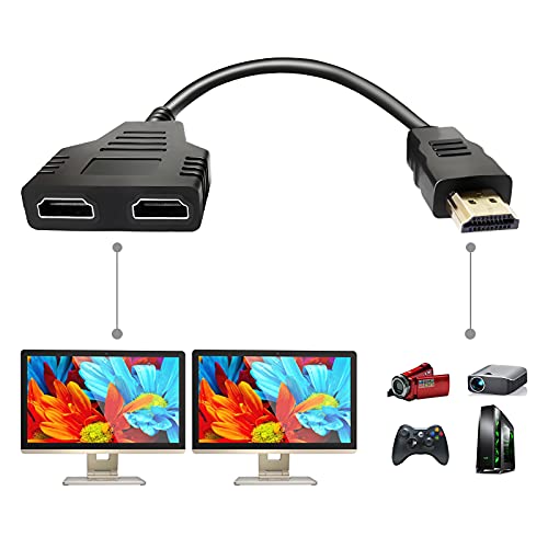 Batu HDMIケーブル 1080P オス-デュアルHDMIメス マルチメディアインターフェース HDMIスプリッタアダプタ 1-2ウェイ HDMI HD LED LCD TV用