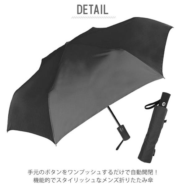 折りたたみ傘 メンズ 自動開閉 通販 折り畳み傘 おしゃれ 55cm シンプル 無地 耐風 傘 折りたたみ コンパクト 携帯 通学 通勤 紳士傘 男性用 Natural Basic Backyard Family