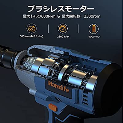 正規店在庫電動インパクトレンチ 20V 4.0Ahバッテリー　充電式　ブラシレス　正逆転 ドリル・ドライバー・レンチ