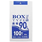 ハウスホールドジャパン ポリ袋 透明 箱入タイプ 90L 厚さ0.045mm 100枚入 BL-93