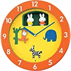 リズム時計 miffy ( ミッフィー ) からくり キャラクター 掛け時計 ミッフィーM748A 森の熊さん 他 12曲 メロディ オレンジ 4MH748MA14