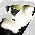 Z-style ホワイト ムートン 1.5匹もの 長毛 シートカバー 本革 羊毛皮 リアルファー ロングフリース 【ホワイト】 ZHSC-MO01 ZHSC-MO01