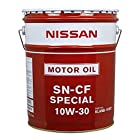 NISSAN 日産純正 エンジンオイル SN-CFスペシャル SN 10W-30 鉱物油 20L KLANB-10302