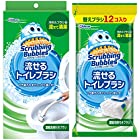 【まとめ買い】 スクラビングバブル トイレ洗剤 流せるトイレブラシ 本体ハンドル1本+付替用16個(フローラルソープの香り4個 + フローラルソープの香り12個) セット