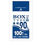 BOX入ポリ袋　90L　LLDPE　0.045×900×1000mm　透明　100枚×3箱入(300枚)　BL93