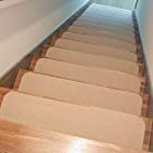 階段マット 吸着パネルカーペット 吸着カーペット 日本製 コード柄 70cm×20cm 1パック（15枚入り） ベージュ
