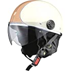 リード工業(LEAD) バイク用ハーフヘルメット O-ONE(オワン) アイボリー/ブラウン - フリー(57-60cm未満)