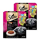 【旧品価格】シーバ (Sheba) キャットフード デュオ 贅沢シーフード味セレクション 成猫用 240g×2個 (まとめ買い)