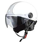 リード工業(LEAD) バイク用ハーフヘルメット O-ONE(オワン) ホワイト/シルバー - Free Size