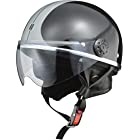 リード工業(LEAD) バイク用ハーフヘルメット O-ONE(オワン) ブラック/シルバー - フリー(57-60cm未満)